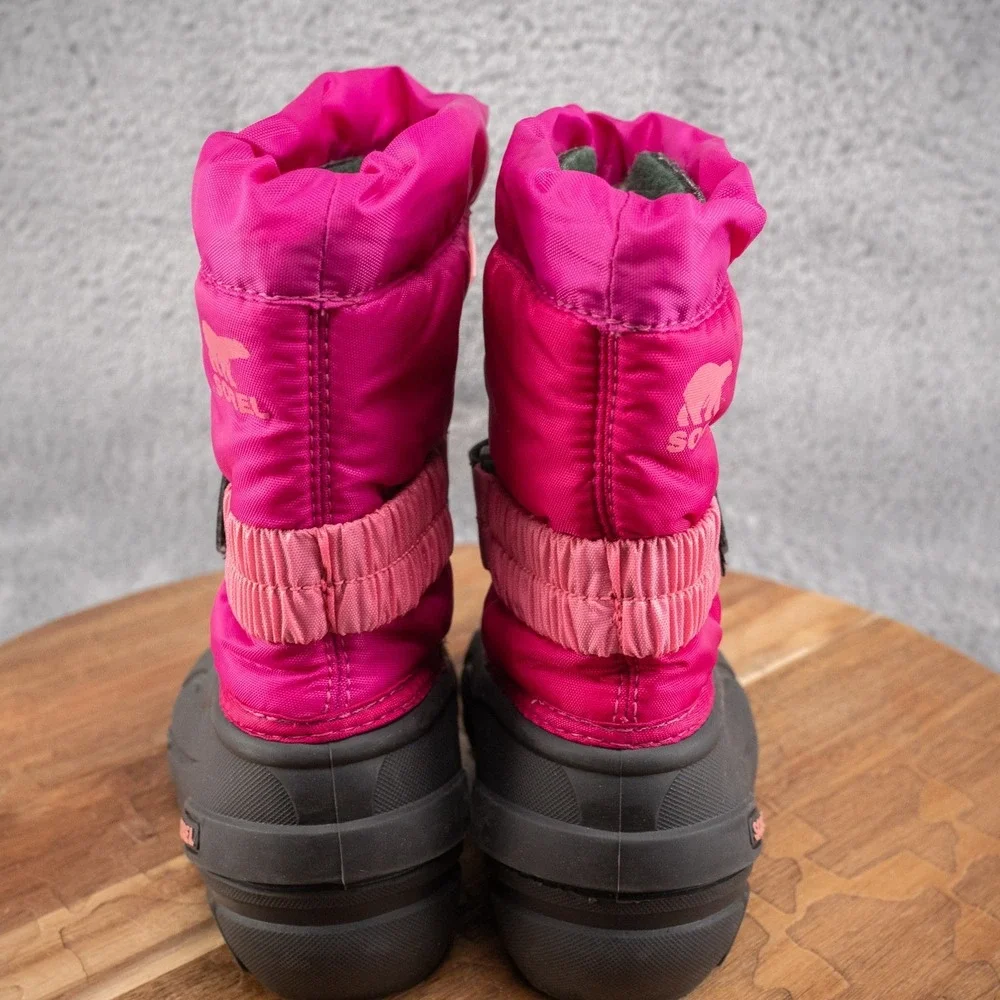 Sorel Girls FLURRY Weather Resistant Snow‎ Boots Deep Blush Tropical Pink 8